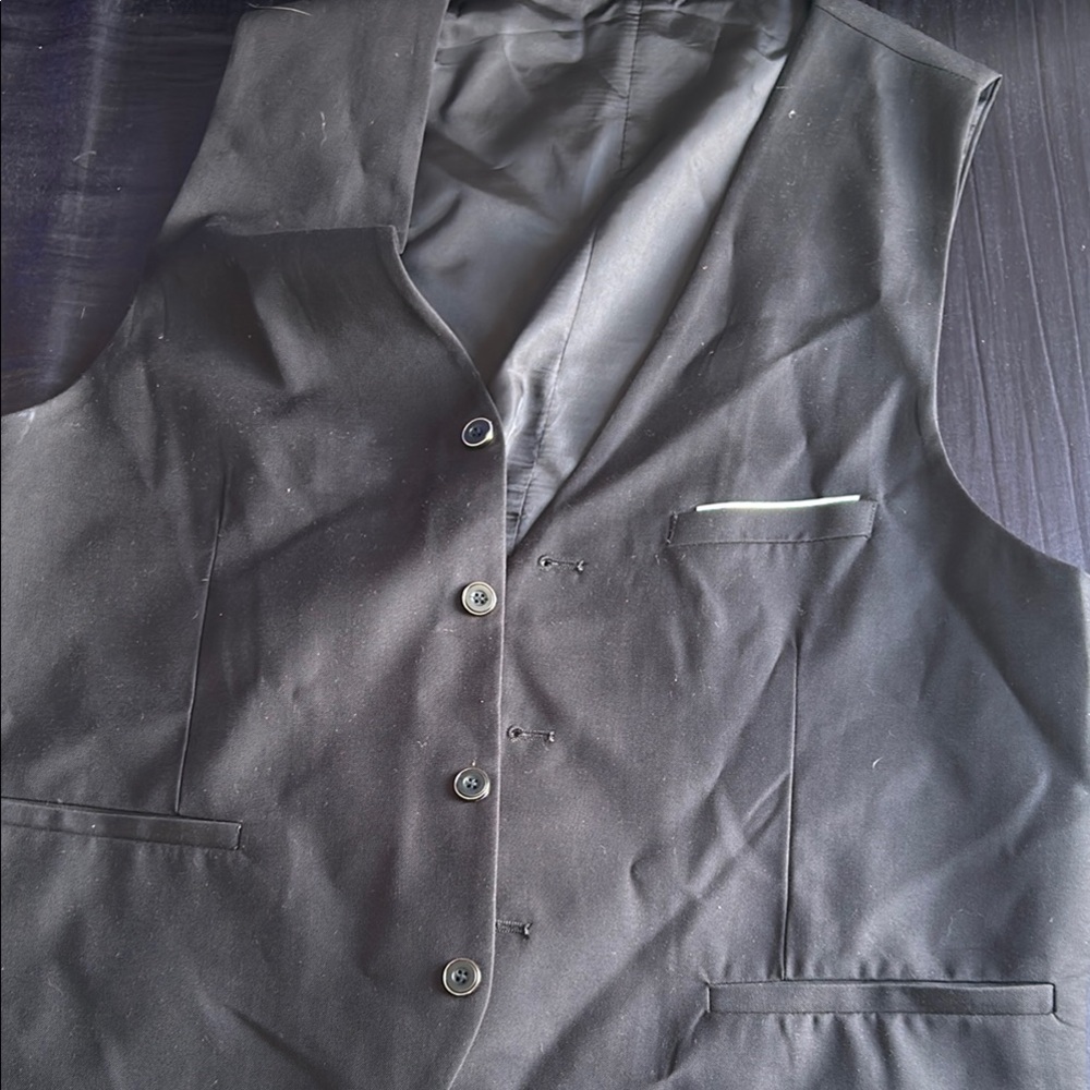 Black Button-Up Vest